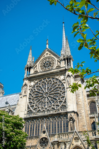 Window Rosette of the Southern Transept from Outside, Paris