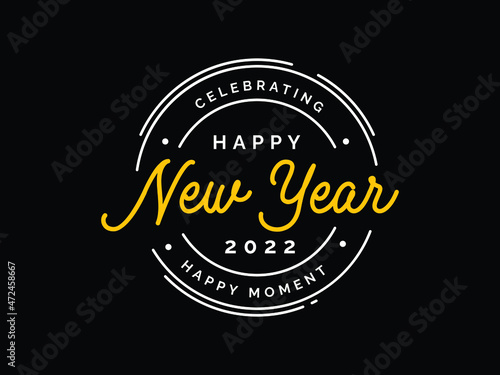 happy new years 2022 celebration banner template