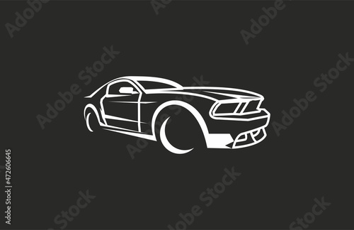 Stylized Sport Car Vector Illustration