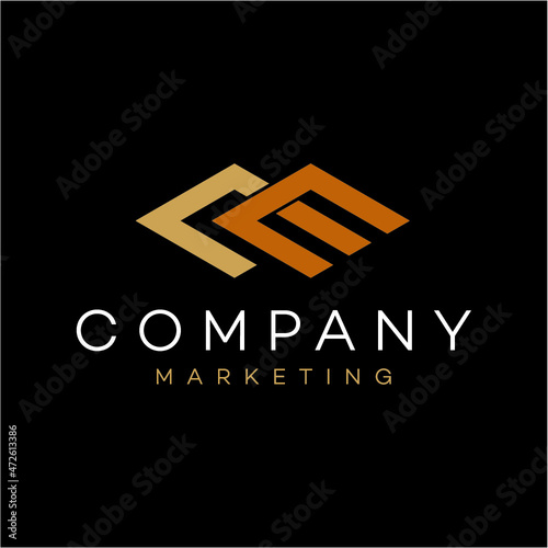 CE initial marketing logo vector image