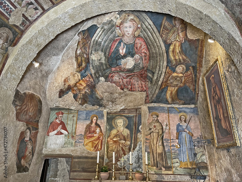 Eremo di Santa Maria Giacobbe - Foligno, affreschi della cappella