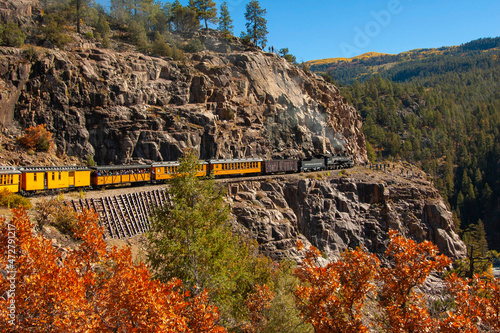 Colorado, Durango-Silverton Railroad, locomotive and cars