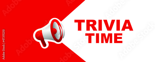 trivia time sign on white background