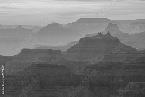 Gray Scale of Grand Canyon Layers