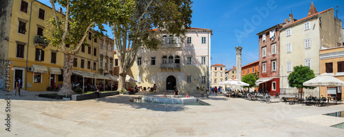 Panorama of Petar Zoranic square in downtown Zadar
