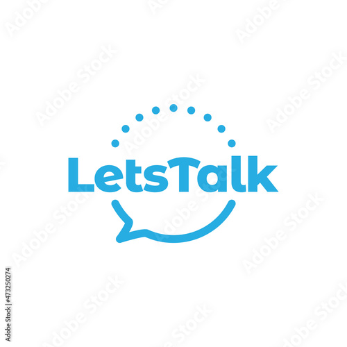 line bubble chat talk modern dot logo symbol icon vector graphic design illustration idea creative