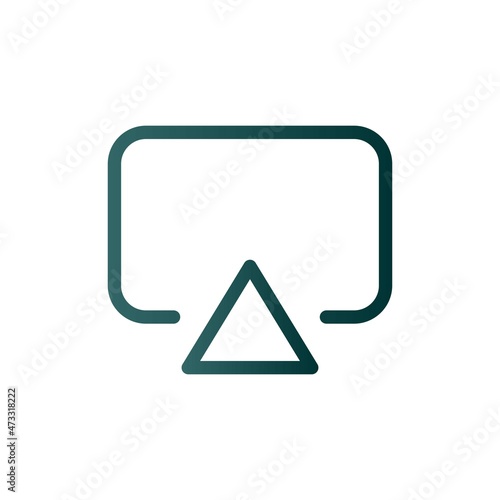 Airplay Line Gradient Vector Icon Design