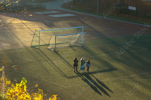 Sunset on the playing field