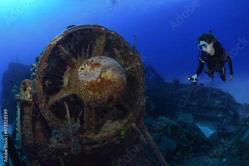 Artificial reef MV Capt Keith Tibbets, Cayman Brac, BWI