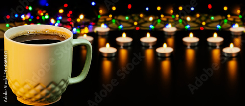Festive cup of coffee
