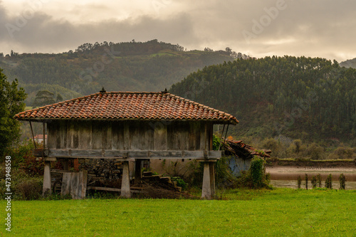 Horreo in the Ria de Villaviciosa - Asturia.