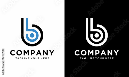 Initial based clean and minimal bb Logo. B letter creative fonts monogram icon symbol. on a black and white background.