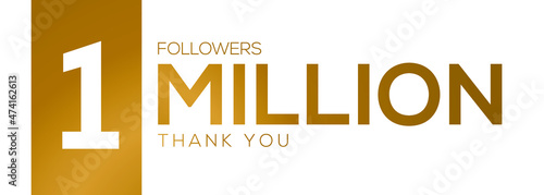 1000000 followers thank you celebration, 1 Million followers template design for social network and follower ,Vector illustration.