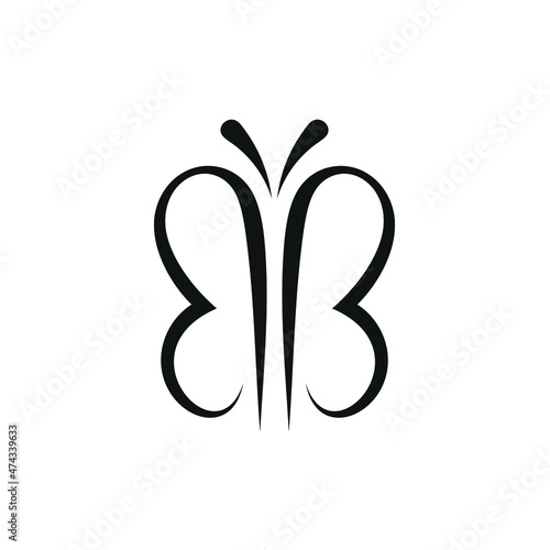 Initials BB Butterfly, Logo Design Inspiration
