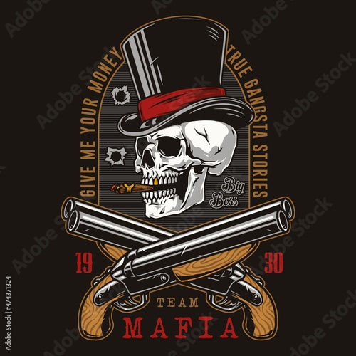 Mafia colorful badge