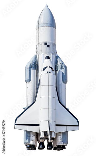 Spaceship Buran. Isolated on white background