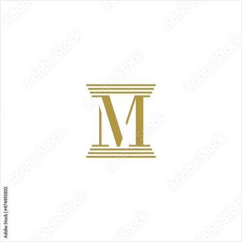 letter m logo vector template law