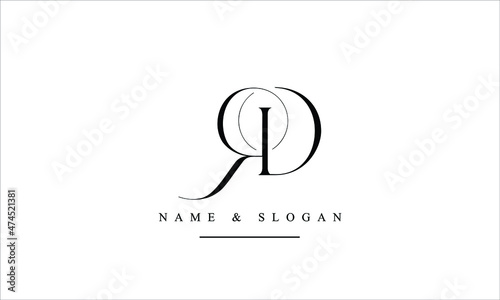 RD, DR, R, D abstract letters logo monogram