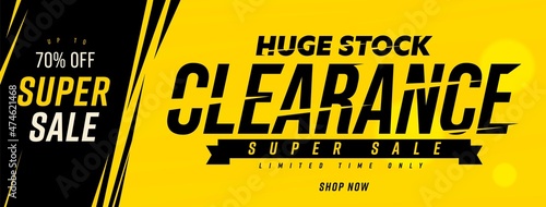 Huge stock clearance website header banner