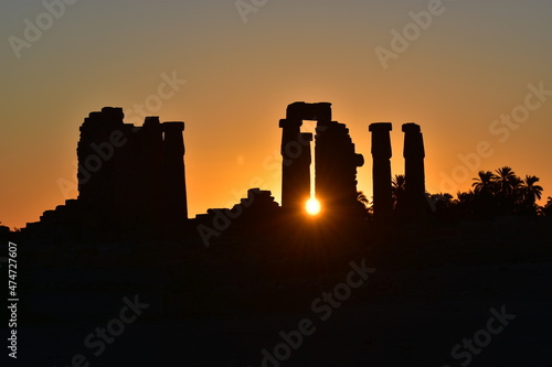 Sunset at temple ruins of Soleb, Sudan