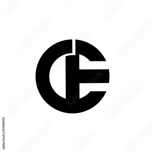 ce ec e c initial letter logo