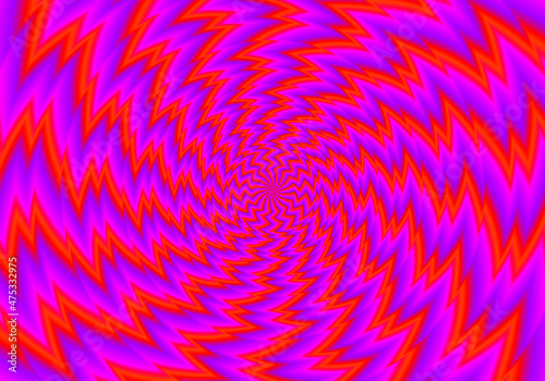 Red zigzags. Spin illusion.