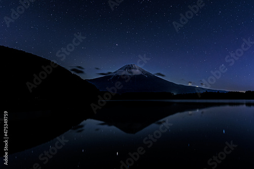 星降る夜を湖面に写して