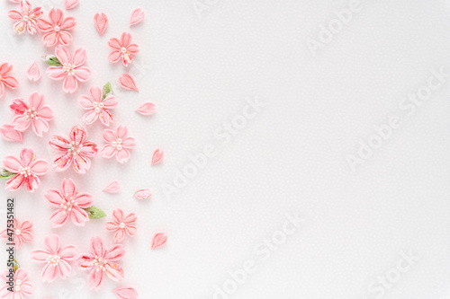 つまみ細工の桜のフレーム