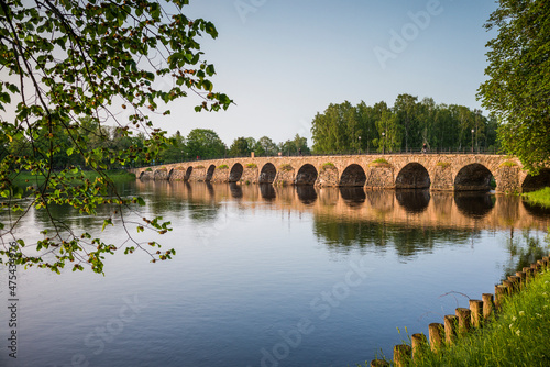 Sweden, Varmland, Karlstad, Ostra bron bridge, longest stone arch bridge in Sweden, built 1797