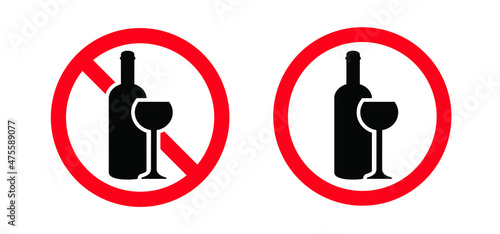Dry january, that is an annual alcohol free month after the new year holiday. No alcohol during this . Stop drinking or alcohols drink. Vector wine bottle and glass. 