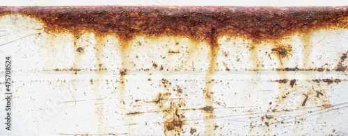 Rust of metals.Corrosive Rust on old iron white.Use as illustration for presentation.Background rusty texture.