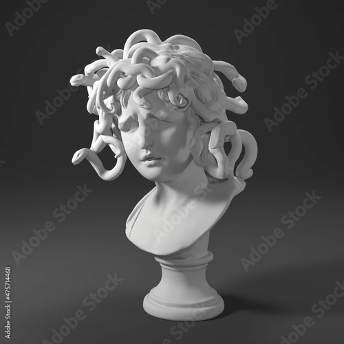 3D render art statue sculpture Medusa Gian Lorenzo Bernini