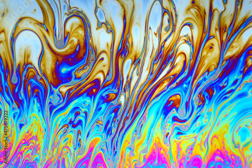abstract background. macro photograph of the surface of a soap bubble