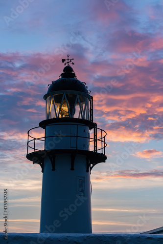 Sunset view of the Penghu lighthouse