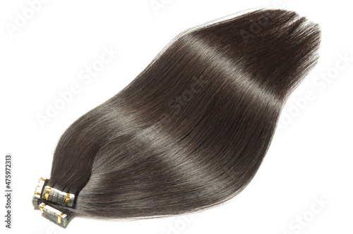 tape in adhesive virgin remy straight black human hair extensions