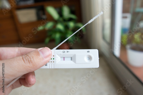 Coronavirus self testing: auto test covid diagnosis, self-taken nasal specimen at home