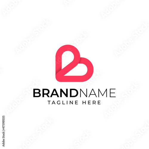 2b or b or love monogram logo