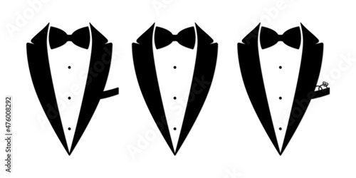 Tuxedo with Bow tie Tux Groom's suit Wedding party