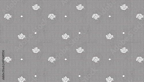 Vector lace pattern with geometry shape. Jacquard Mesh Lace Fabric.