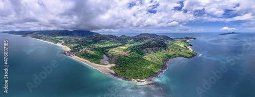 Panoramic view of bureh beach island