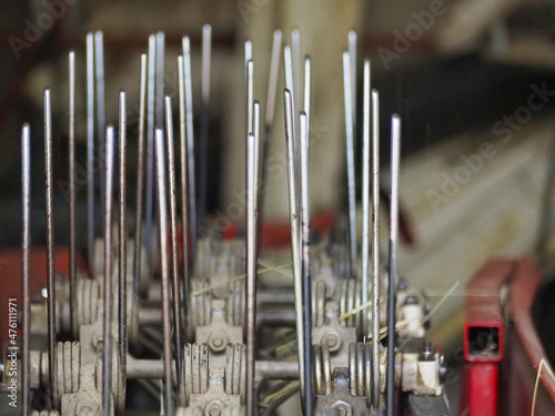 Selective focus shot of reamer nails used in construction