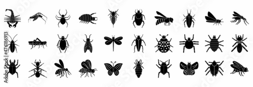 insect icon set, insect vector set sign symbol