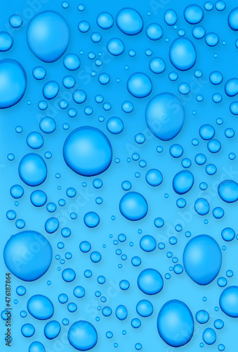 Large and small water droplets