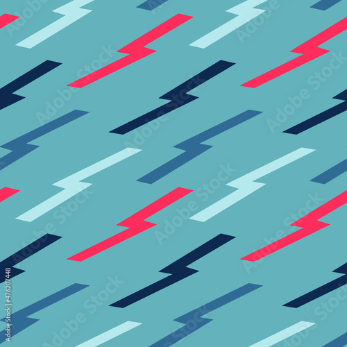 Seamless vector pattern with zig zag geometry elements