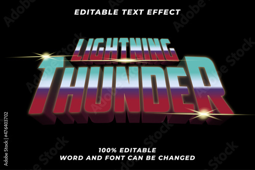 Lightning Thunder text effect