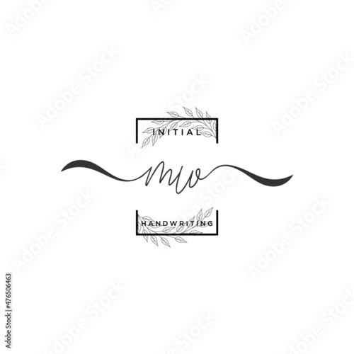 Initial Letter MW Signature Handwriting Template Logo Vector