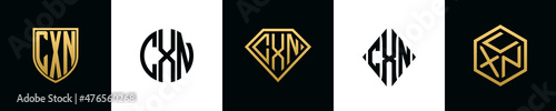 Initial letters CXN logo designs Bundle
