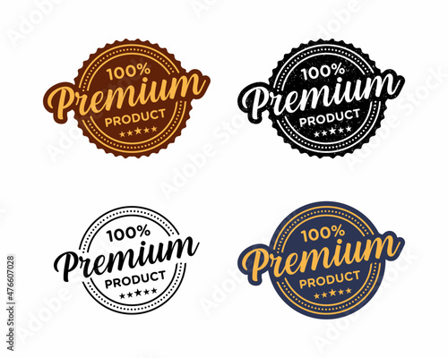 100 percent premium label sticker badge Vector