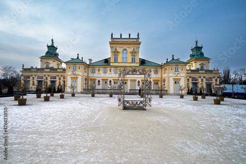 Pałac w Wilanowie od strony parku.