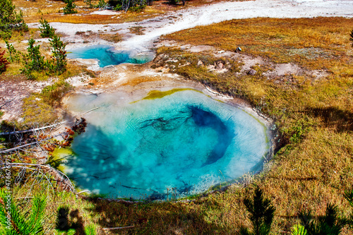 Bluebell pool in Yellowstone National Park